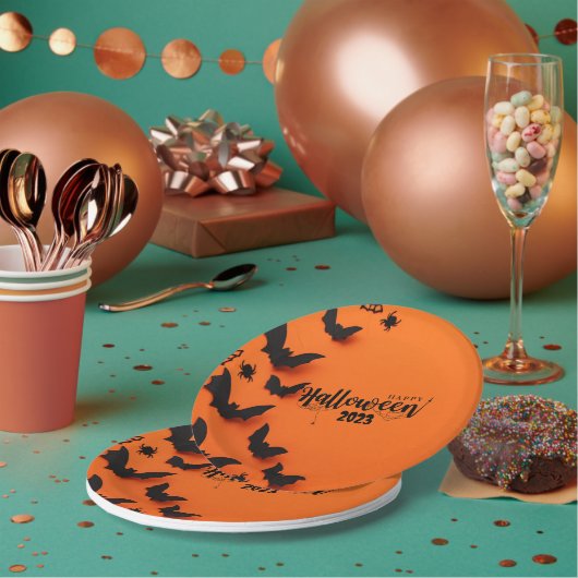 PERSONALISIERT ORANGE HALLOWEEN PAPPTELLER (Multi)