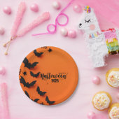 PERSONALISIERT ORANGE HALLOWEEN PAPPTELLER (Party)