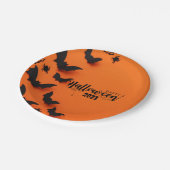 PERSONALISIERT ORANGE HALLOWEEN PAPPTELLER (Schrägansicht)