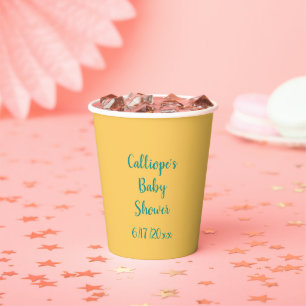 Personalisiert Orange Let's Get Beachy Pappbecher