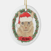 Personalisiert Orange Maine Coon Cat Keramik Ornament (Rechts)