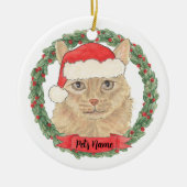 Personalisiert Orange Maine Coon Cat Keramik Ornament (Vorne)