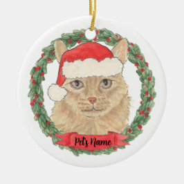 Personalisiert Orange Maine Coon Cat Keramik Ornament