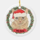 Personalisiert Orange Maine Coon Cat Keramik Ornament (Hinten)