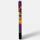 Personalisiert Orange Mandarine Eggplant Damask Case-Mate iPhone Hülle (Rückseite / Links)