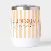 Personalisiert Orange Modern Script Name Bridesmai (Vorderseite)