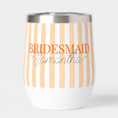 Personalisiert Orange Modern Script Name Bridesmai (Rückseite)