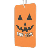 Personalisiert Orange Pumpkin Halloween Dein Name Autolufterfrischer (Links)
