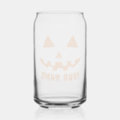 Personalisiert Orange Pumpkin Halloween Dein Name Dosenglas (Rückseite)