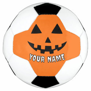 Personalisiert Orange Pumpkin Halloween Dein Name Fußball