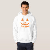 Personalisiert Orange Pumpkin Halloween Dein Name Hoodie (Vorne ganz)