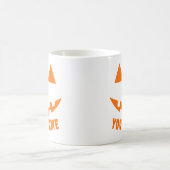Personalisiert Orange Pumpkin Halloween Dein Name Kaffeetasse (Mittel)