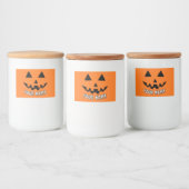 Personalisiert Orange Pumpkin Halloween Dein Name Lebensmitteletikett (Flaschen)