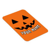 Personalisiert Orange Pumpkin Halloween Dein Name Magnet (Rechte Seite)