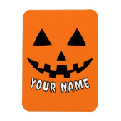 Personalisiert Orange Pumpkin Halloween Dein Name Magnet (Vertikal)