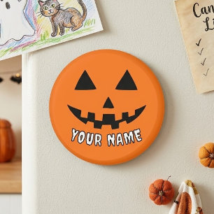 Personalisiert Orange Pumpkin Halloween Dein Name Magnet