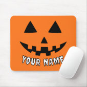 Personalisiert Orange Pumpkin Halloween Dein Name Mousepad (Mit Mouse)