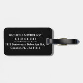 Personalisiert Orange Quad Stripe Gepäckanhänger (Rückseite horizontal)