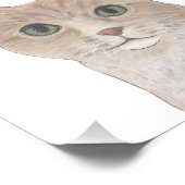 Personalisiert Orange Tabby Cat Art Fotodruck (Ecke)