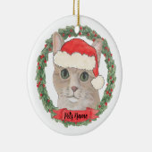 Personalisiert Orange Tabby Cat Keramik Ornament (Rechts)