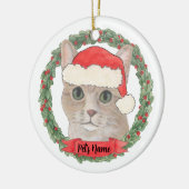 Personalisiert Orange Tabby Cat Keramik Ornament (Links)