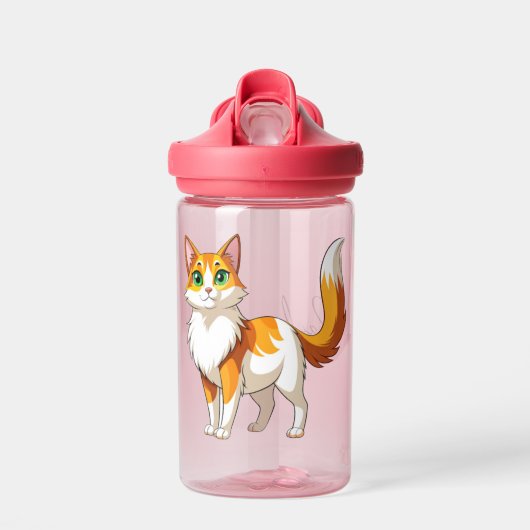 Personalisiert Orange Tabby Cat Trinkflasche (Vorne)