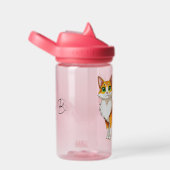 Personalisiert Orange Tabby Cat Trinkflasche (rechts)