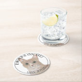 Personalisiert Orange Tabby Cat Wedding Runder Pappuntersetzer (Vor Ort)