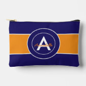 Personalisiert Orange und Blue Monogram Zubehörtasche (Vorderseite)