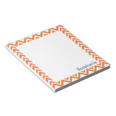 Personalisiert Orange Zigzag Muster Notizblock (angewinkelt)