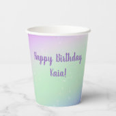 Personalisiert Orca Killer Whale Geburtstag Pappbecher (Rückseite)