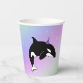 Personalisiert Orca Killer Whale Geburtstag Pappbecher (Vorderseite)