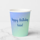 Personalisiert Orca Killer Whale Geburtstag Pappbecher (Rückseite)