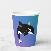 Personalisiert Orca Killer Whale Geburtstag  Pappbecher (Vorderseite)
