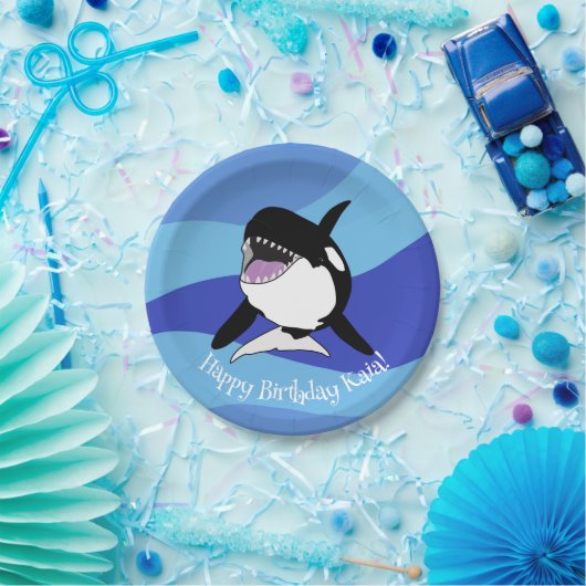 Personalisiert Orca Killer Whale Geburtstag Pappteller (Party)