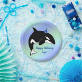 Personalisiert Orca Killer Whale Geburtstag Pappteller (Party)