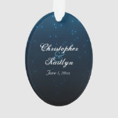 Personalisiert Orca Whale Couple Weihnachtsfeierta Ornament (Rückseite)