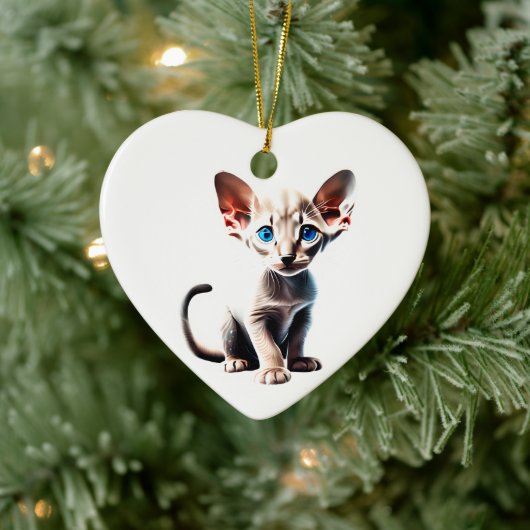 Personalisiert Oriental Kurzair Kitten Keramik Ornament (Baum)