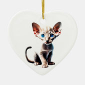 Personalisiert Oriental Kurzair Kitten Keramik Ornament (Vorne)