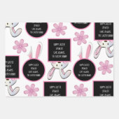 Personalisiert Osterhase Geschenkpapier Set (Vorderseite 3)