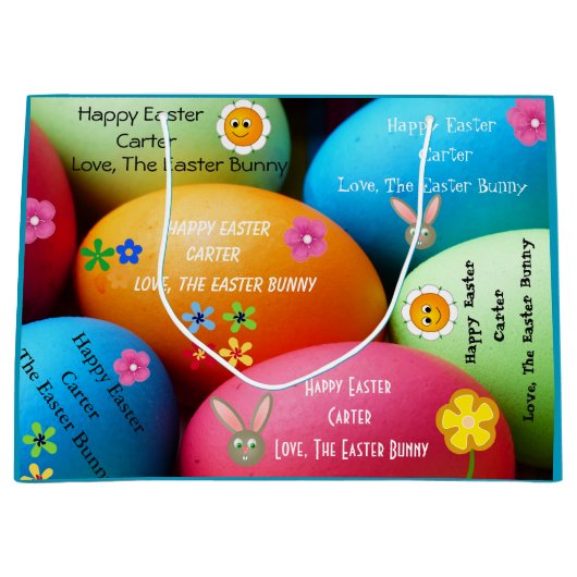 Personalisiert Osterhase Große Geschenktüte (Vorderseite)