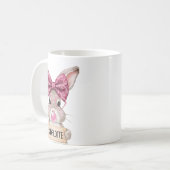 Personalisiert Osterhase mit Niedlichem Kaninchend Kaffeetasse (Vorderseite Links)