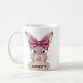 Personalisiert Osterhase mit Niedlichem Kaninchend Kaffeetasse (Links)