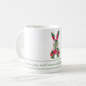 Personalisiert Osterhase Tasse mit Blumendesign (Vorderseite Links)