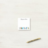 personalisiert Ostern 3D farbige Eier elegant Post-it Klebezettel (Auf Schreibtisch)