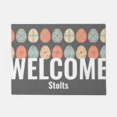 Personalisiert Ostern - Begrüßungsmatte - Dunkles Fußmatte (Vorderseite)