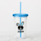 Personalisiert Ostern Bunny Acrylic Tumbler Acryltrinkbecher (Vorderseite)