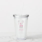 Personalisiert Ostern Bunny Acrylic Tumbler Acryltrinkbecher (Rückseite)