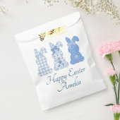 Personalisiert Ostern Bunny Bow Coquette Blau Geschenktütchen (Versiegelt)