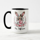 Personalisiert Ostern Bunny Pink Bubblegum Tasse (Links)